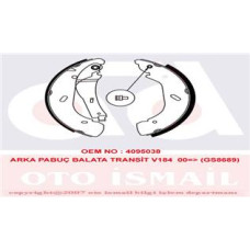 ARKA FREN BALATA TRANSIT V184 00 06 A.CEKER PABUCLU