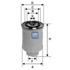 YAKIT FİLTRESİ TOYOTA COROLLA 1.4L 1NDTV NDE120 04-06 NDE180 12-18 / VERSO 2.2L