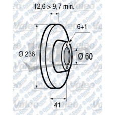 fren diski on 6d-236mm astra f ascona c corsa a-b vectra a 1979-