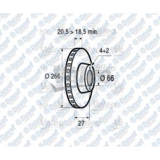 fren diski on havali 266mm p206 p306 p405 partner berlingo em