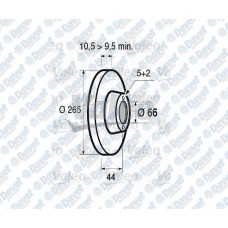 fren diski arka duz 265mm laguna 1-8 2-0 94-