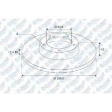 fren diski on ford fiesta 1-25i 16v 95-  ka 1-3i 96-   mazda 121 iii 1996-