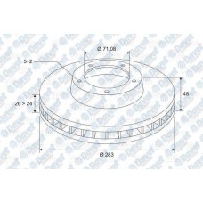 fren diski on havali p407 16hdi 110 fap 18-20-20 16v-20hdi 135 fap 0504--