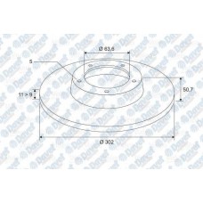 fren diski arka  mondeo iv-s max-galaxy-kuga 16ti  16tdci 18tdci 20