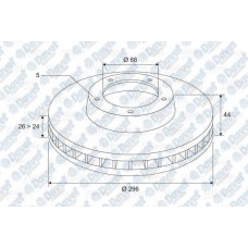 fren diski on havali 296mm qashqai 1-5dci 07- adet