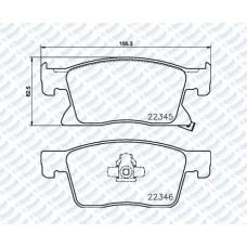 DISK FREN BALATASI ON OPEL ASTRA 1.0 1.4 1.6 1.6D 15- VAUXHALL ASTRA 1.0 1.4 1.6