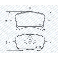 DISK FREN BALATASI ON OPEL ADAM 1.0 14- OPEL CORSA 1.0 1.2 1.4 1.3D 14- CORSA 1.