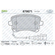 DISK FREN BALATA ARKA VOLKSWAGEN TRANSPORTER T5/TRANSPORTER T6/CARAVELLE 2.0/3.2