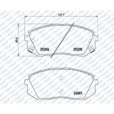 DISK FREN BALATASI ON HYUNDAI TUCSON 15- KIA SPORTAGE 18-