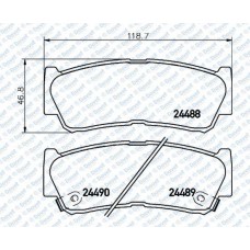 DISK FREN BALATASI ARKA HYUNDAI H1 STAREX  2.4 2.5D 01- 07 SANTA FE 2.7 2.2D 05-