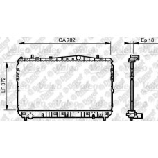 SU RADYATORU LACETTI-NUBIRA 1.4/1.6/1.8/2.0 702X377X16 03-->
