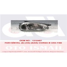 SAĞ FAR CORSA B-COMBO B 93 01 MANUEL-MOTORSUZ H4