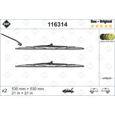 ÖN SİLECEK SÜPÜRGESİ TAKIM PASSAT VOLVO S70 V70 TRANSPORTER T4 530 530 mm