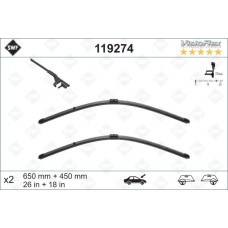 SILECEK SUPURGESI SWF RUZGARLIKLI FLAT 650mm-450mm BMW F10 F01 F07