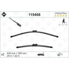 SWF VisioFlex Flat Blade X2 630 550 mm VW Tiguan II