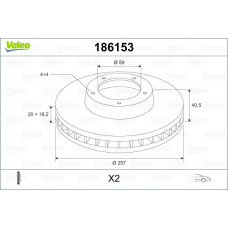 ON FREN DISKI FIAT DOBLO 01 ALBEA YM PUNTO 01 BRAVA-BRAVO 06 1.3MTJ 257.4x20x 4