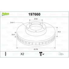 ÖN FREN AYNASI GOLF 7 12- LEON A3 13- OCTAVIA 12- 276x23.5x9DL HAVALI