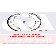 ARKA PABUÇ BALATA RENAULT MEGANE 96 1.4-1.6 1.8 1.9D 1.9DTİ 2.0 203x39