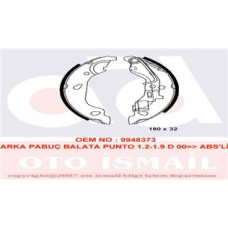 ARKA PABUÇ BALATA PUNTO 1.2 1.3JTD 1.9JTD 99 03 GRANDE PUNTO 1.3D 08 TÜM MODELLE