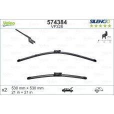 Valeo Silencio X-TRM Flat Blade VM328 X2 530 530 mm SKODA FABIA 2