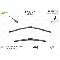 Valeo Silencio X-TRM Flat Blade VM387 X2 650 450 mm VW GOLF VII; AUDI A3