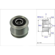 ALTERNATÖR KASNAĞI RULMANLI BORA-CADDY II-III-GOLF III-IV-PASSAT-POLO-LT35-T5 1.
