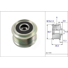 ALTERNATÖR KASNAĞI RULMANLI DUCATO-BOXER-JUMPER-TRANSİT TOURNEO 2.2HDİ-2.2TDCİ A