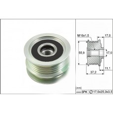 ALTERNATÖR KASNAĞI RULMANLI MGN-CLIO II-KNG-TWNG-SYMBOL II 01- 5 KANALLI K9K-K4M