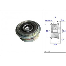 ALTERNATÖR KASNAĞI RULMANLI GALAXY 2.0-2.3 06 MONDEO IV 2.0 07 SMAX 2.0 06 S80-V