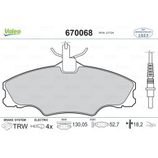 ÖN BALATA FİŞLİ P406 1.6 1.8 95/10.04 XANTIA XM