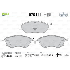 ON BALATA FIAT EGEA 15> 1.4 1.5 T4 HIBRIT 1.6 D K:19 MM G:151.1 MM BÜYÜK TİP