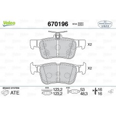 ARKA DİSK FREN BALATASI FORD EDGE 2.0D 08/15-07/18 FORD KUGA 1.5/1.5D/1.6/2.0/2.