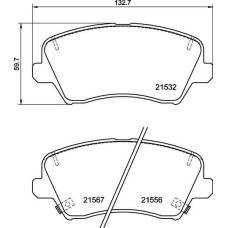 DİSK FREN BALATASI ÖN HYUNDAI İ30 1.4 11/16 KIA CEED 1.4 03/18