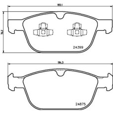 ÖN BALATA VOLVO XC60 D3 2008-2017 D4 12-17 D5 08-15 T5 2010-1207 T6 2008-2017 15