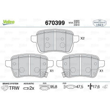 ARKA FREN BALATASI OPEL CORSA E 14>19 ADAM 14>19 15 JANT RPO J67 FIAT EGEA 16> 5