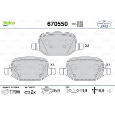 ARKA FREN BALATASI FIAT 500L 12 0.9 1.3DMTJ 1.4 1.6D MTJ