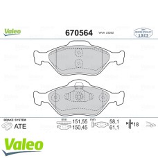 ÖN BALATA FIESTA 1.4TDCİ ABSLİ 00 FUSION 02 MAZDA 121 96 MAZDA 2 03