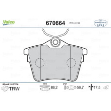 ARKA FREN BALATASI PEUGEOT P407 1.6 HDI 1.8-2.0 04 607 00 CITROEN C5 08