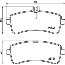 FREN BALATASI ARKA MERCEDES W205 S205 C205 A205 W222 C217 A217 C190 X290 R190